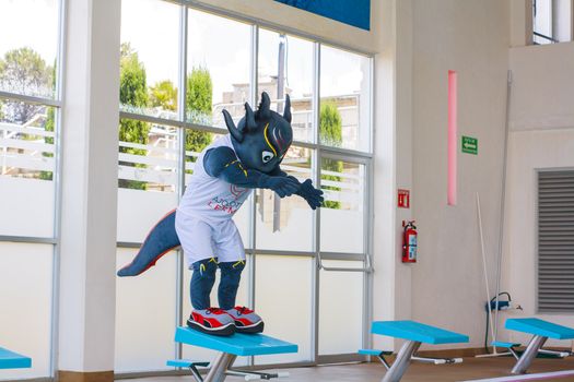 Illustratie van mascotte olympische spelen 2026 Tina in winterse stijl