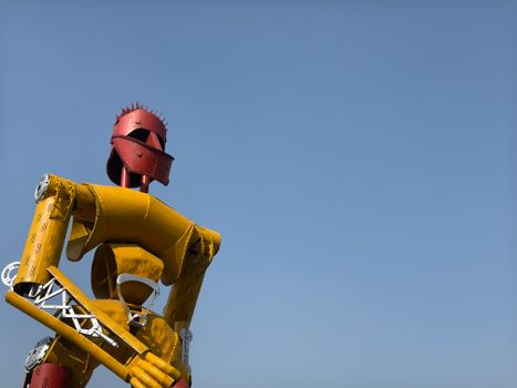 Slimme huishoudrobot in een moderne woonkamer als illustratie bij de zoekterm ponas robotas